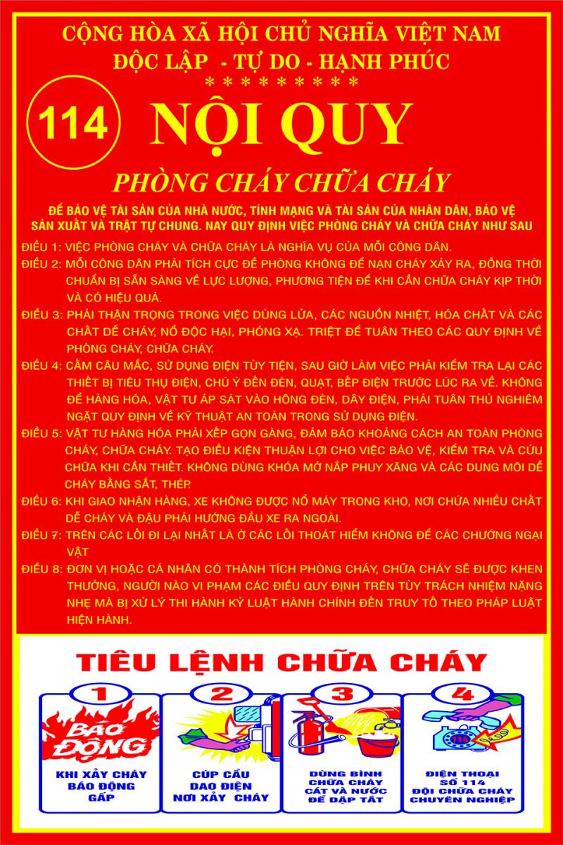 Bảng mica tiêu lệnh PCCC